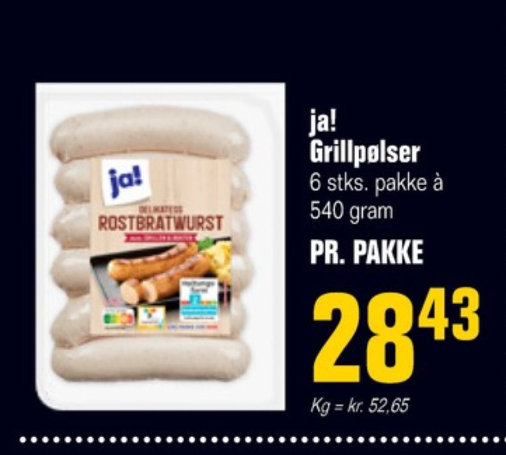 ja!, Grillpølser
