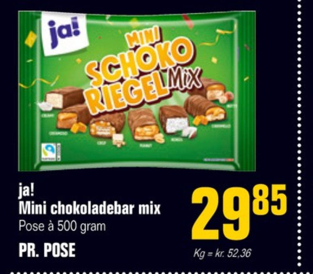 ja!, Chokoladebar Mini Schoko Riegel Mix