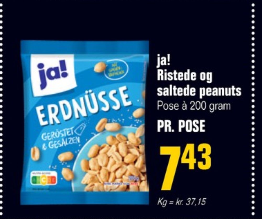 ja!, Peanuts ristede og saltede