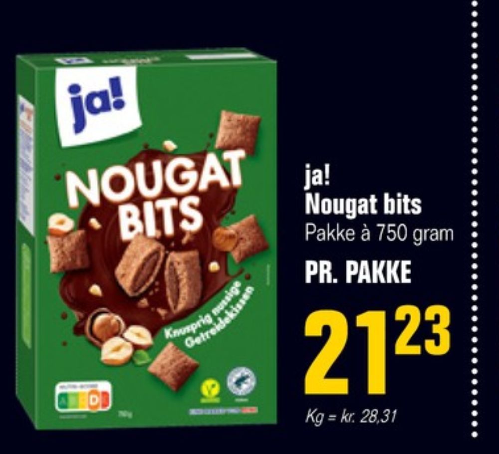 ja! Nougat Bits, Morgenmadsprodukt