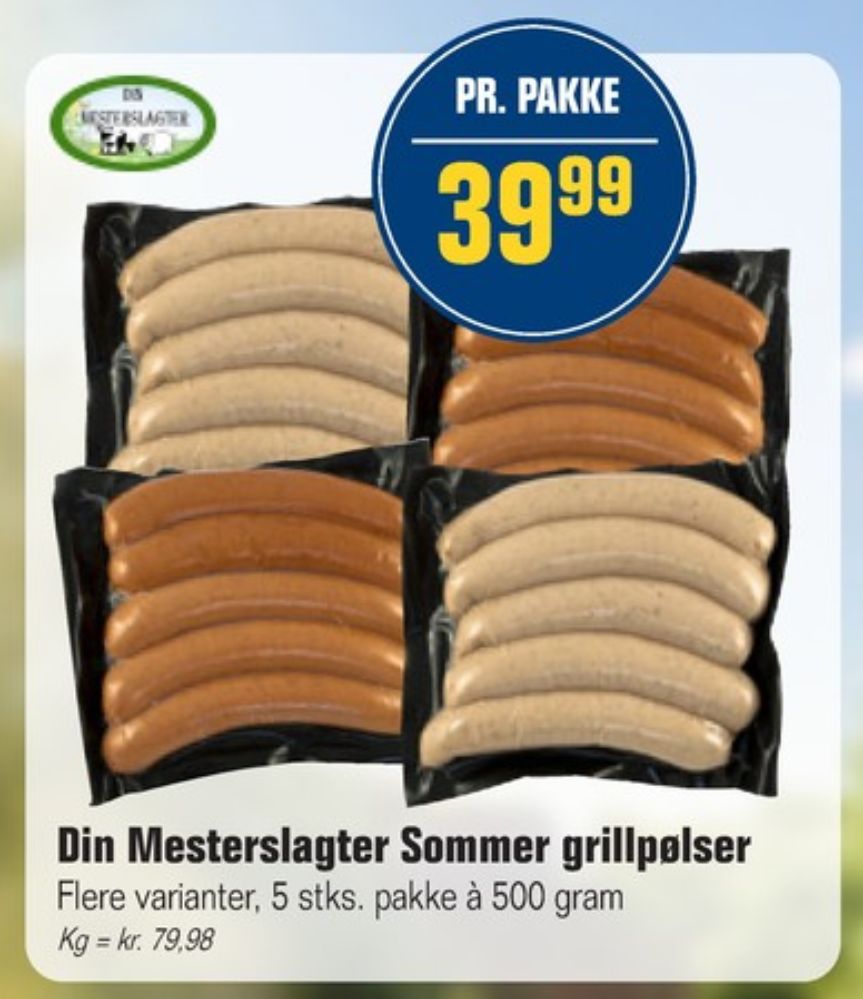Din Mesterslagter, Grillpølser