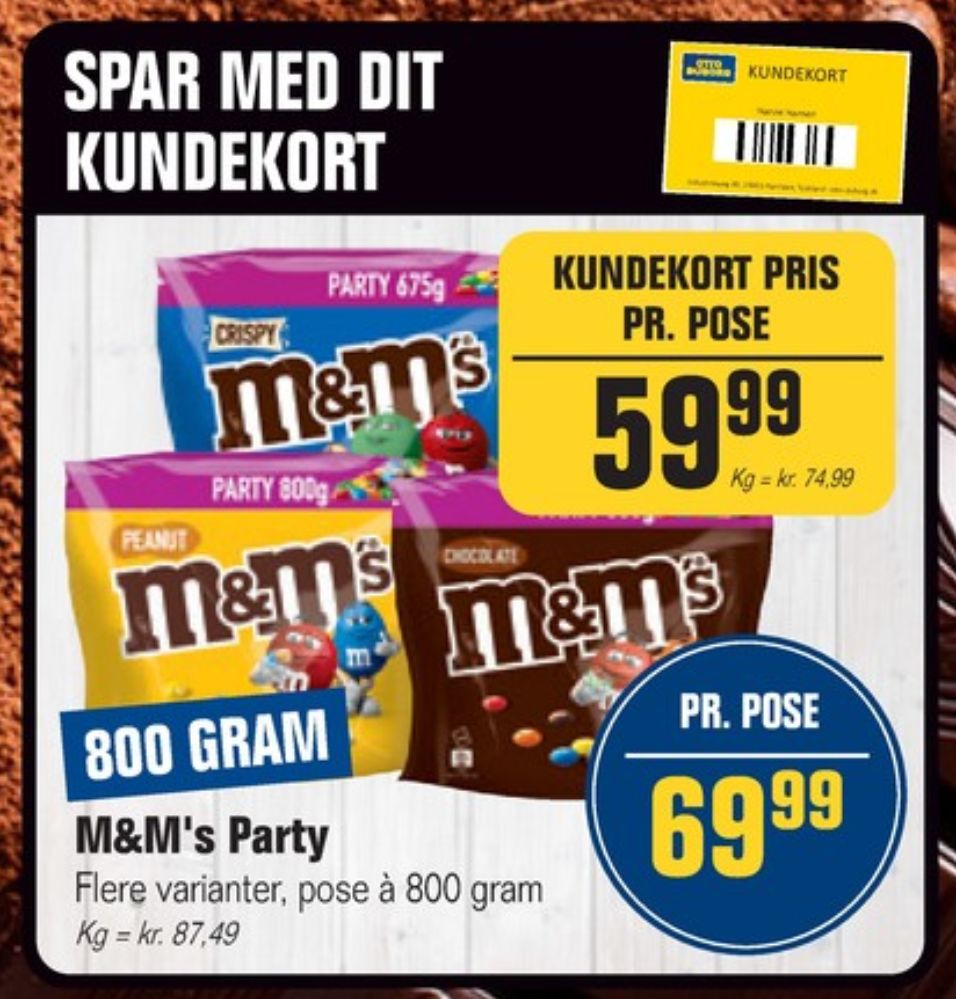 M&Ms, Chokoladepastiller Peanut