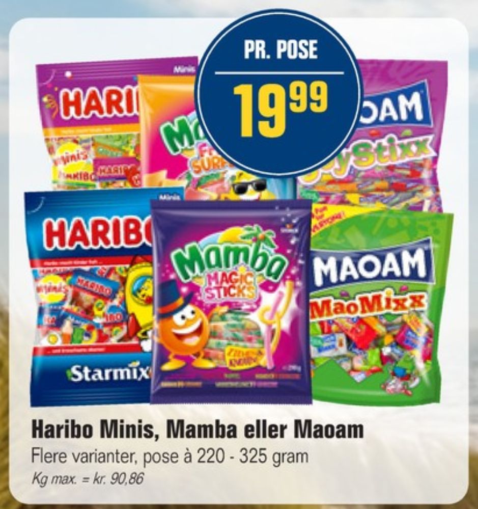 Maoam Joystixx, Karameller