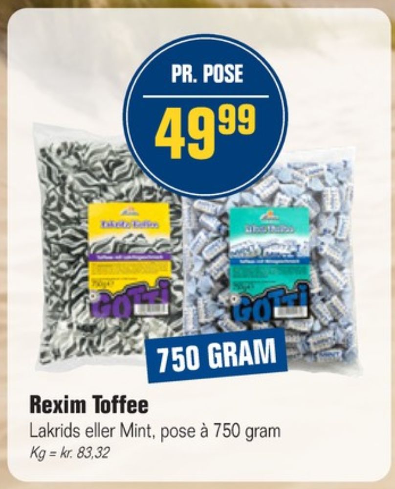 Rexim Gotti , Karameller Lakritz Toffee