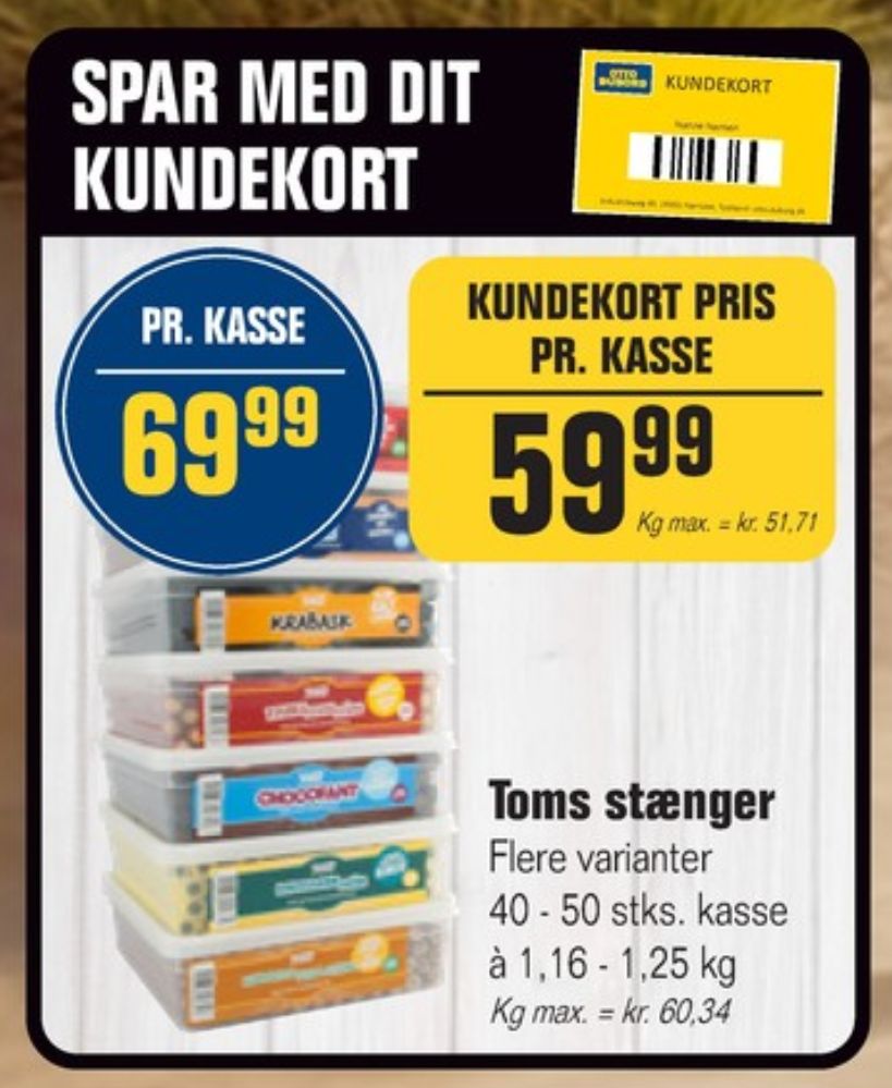 Toms Jordbærstang, Slikstænger