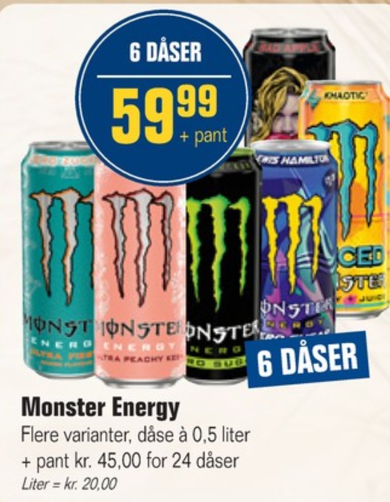 Monster Lewis Hamilton Zero Sugar, Energidrik