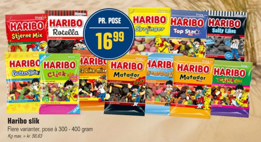 Haribo Matador Mix, Slikpose Dark