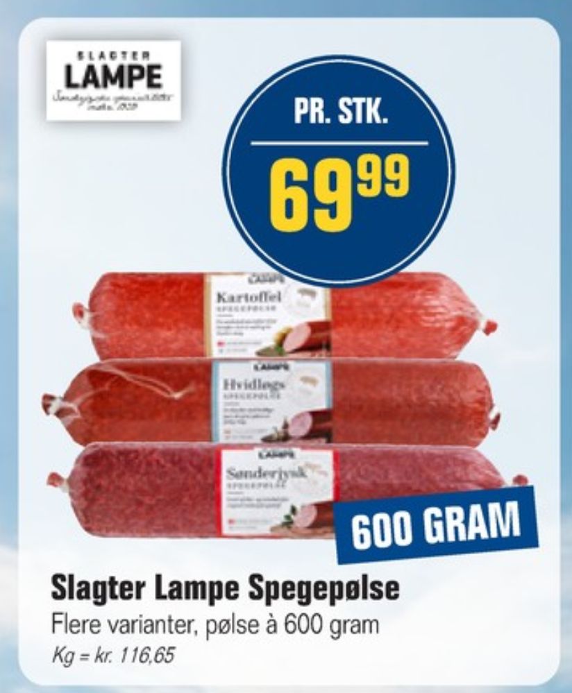 Slagter Lampe, Kartoffelspegepølse