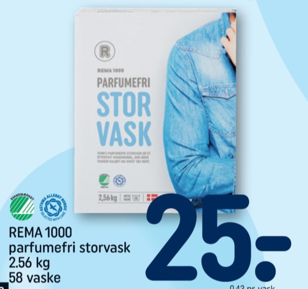Rema 1000, Vaskepulver