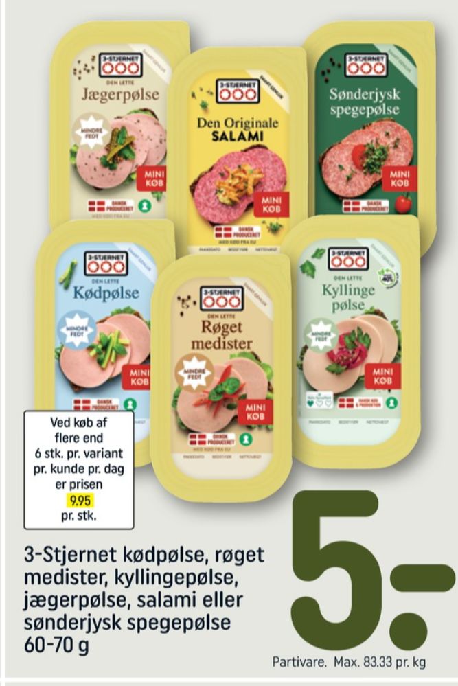3-stjernet Gul bordpak, Sønderjysk Spegepølse