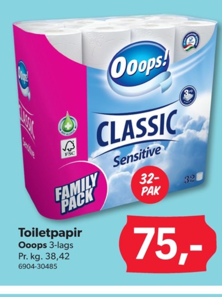 Ooops Classic, Toiletpapir