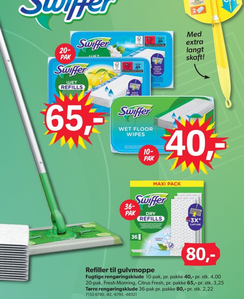Swiffer, Klude