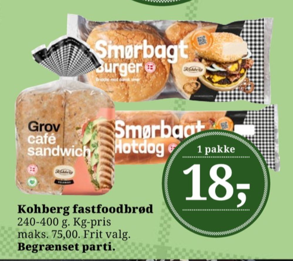 Kohberg, Smørbagt Hotdogbrød