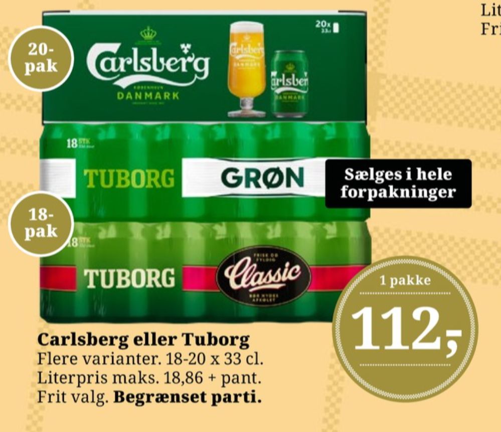 Tuborg Classic, Øl 18 pk.