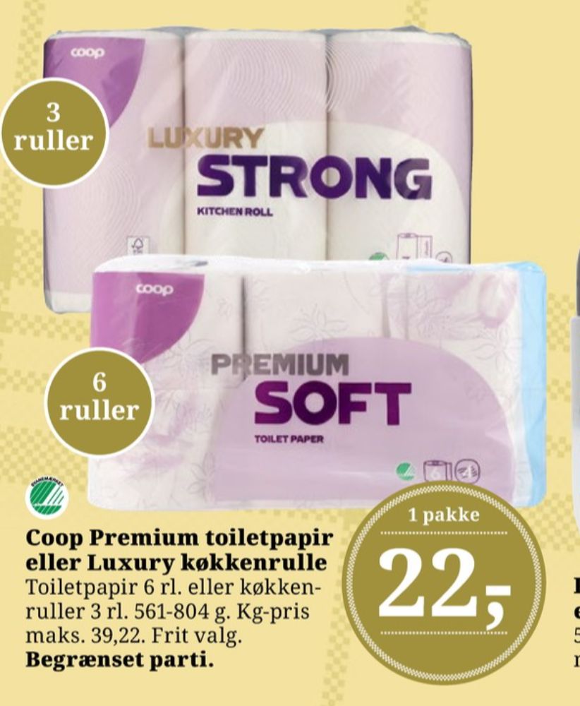 Coop Premium Soft, Toiletpapir