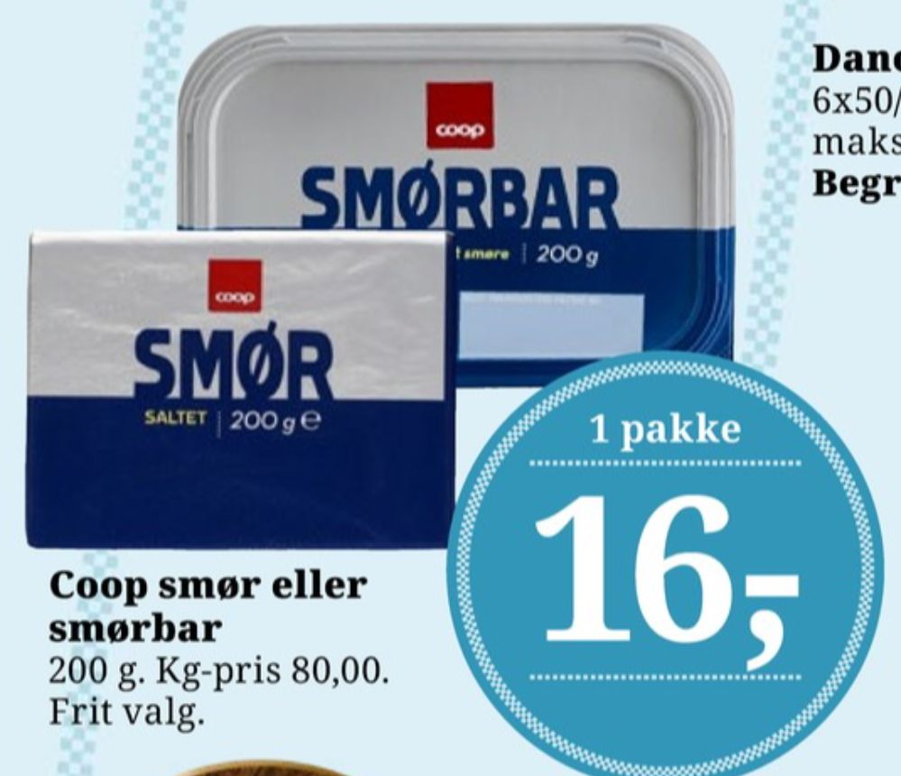 Coop 365, Smørbar