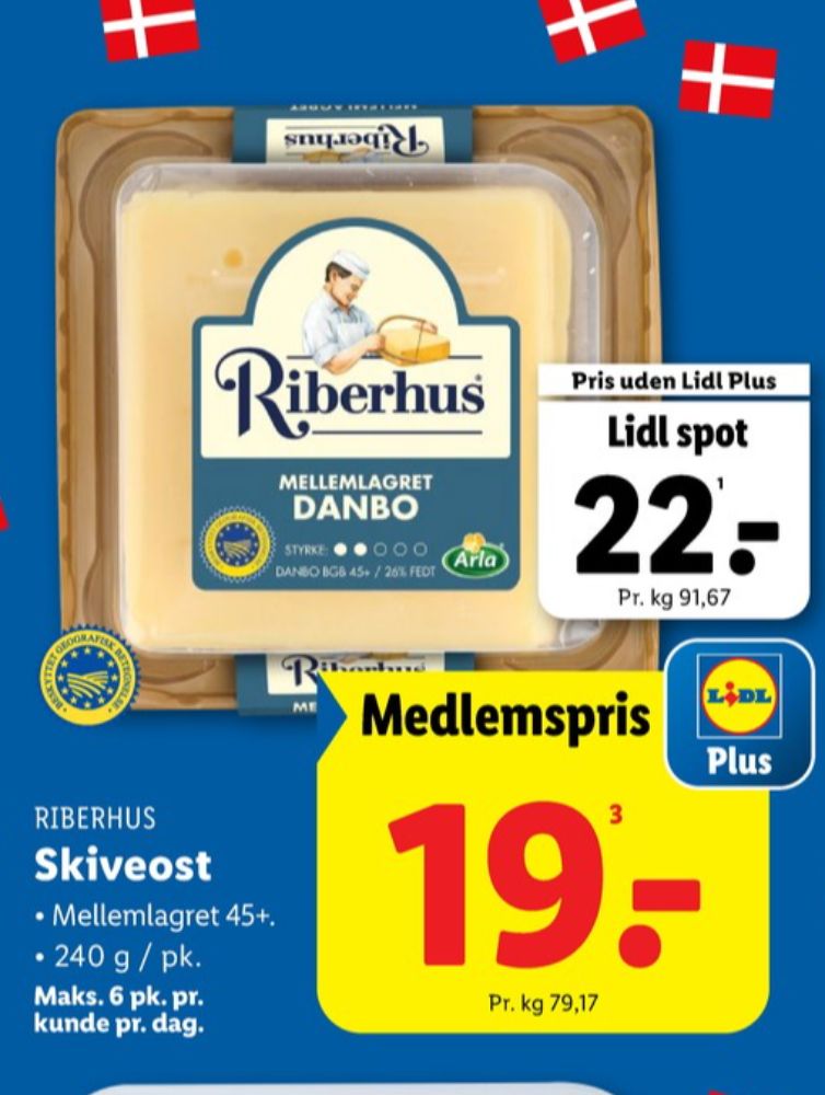 Riberhus, Skiveost Danbo Mellemlagret