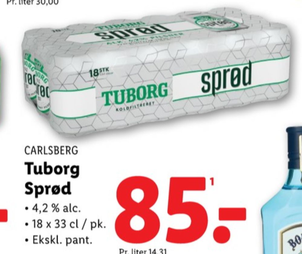 Tuborg Sprød, Øl 18 pk.