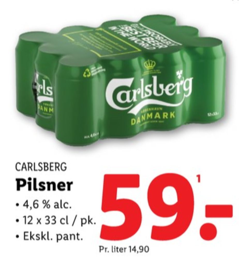 Carlsberg Pilsner, Øl 12 pk.