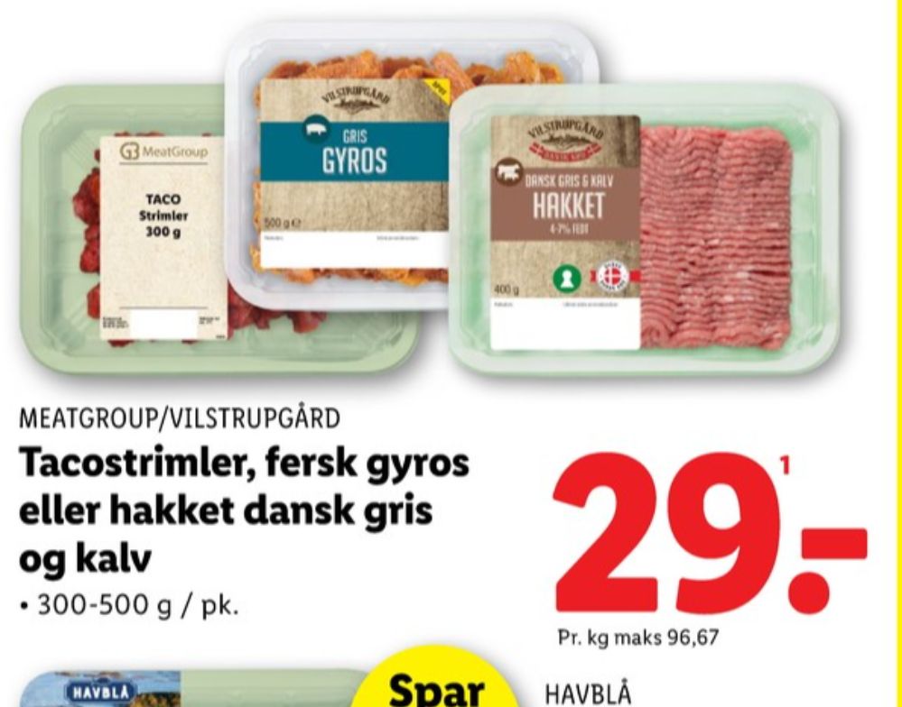 Vilstrupgård, Hakket kalv og grisekød 4-7%
