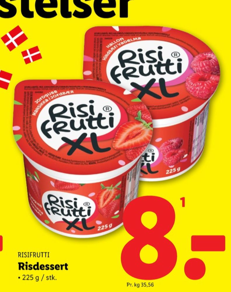 RisiFrutti, Risdessert Hindbær