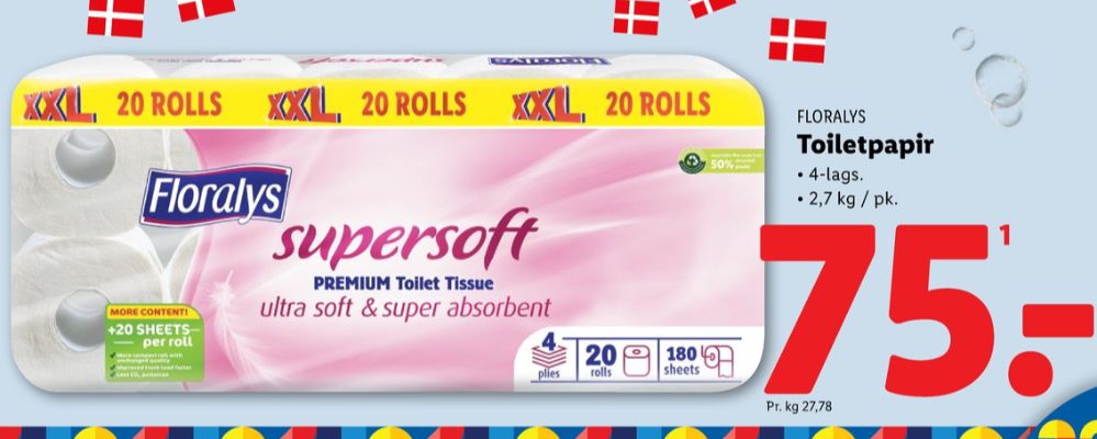 Floralys, Toiletpapir