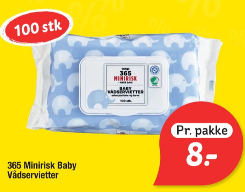 Coop 365 Minirisk, Vådservietter