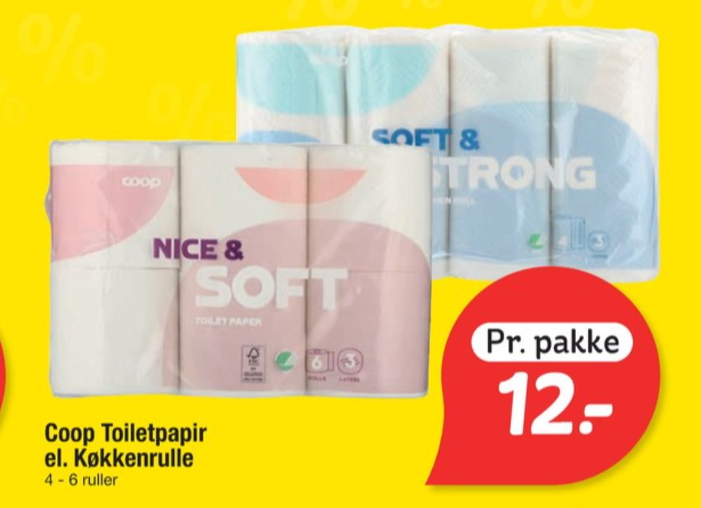 Coop Nice & Soft, Toiletpapir