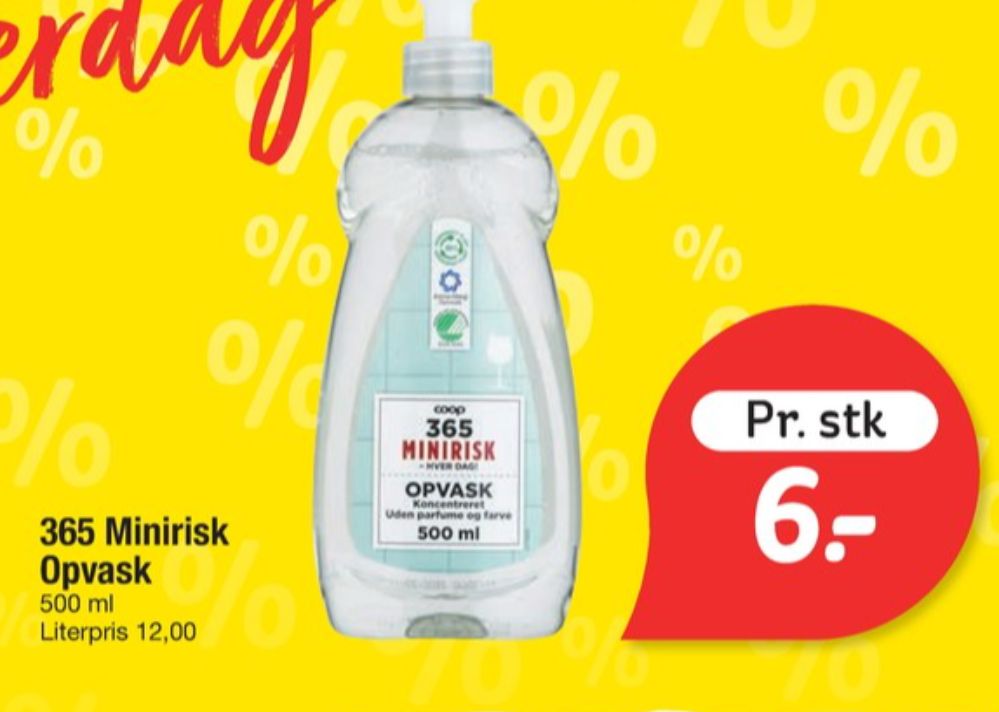 Coop 365 Minirisk, Opvaskemiddel