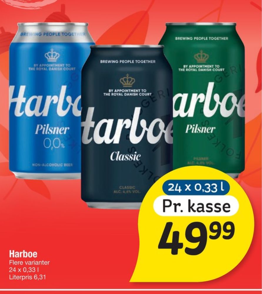 Harboe Pilsner, Øl 24 pk.