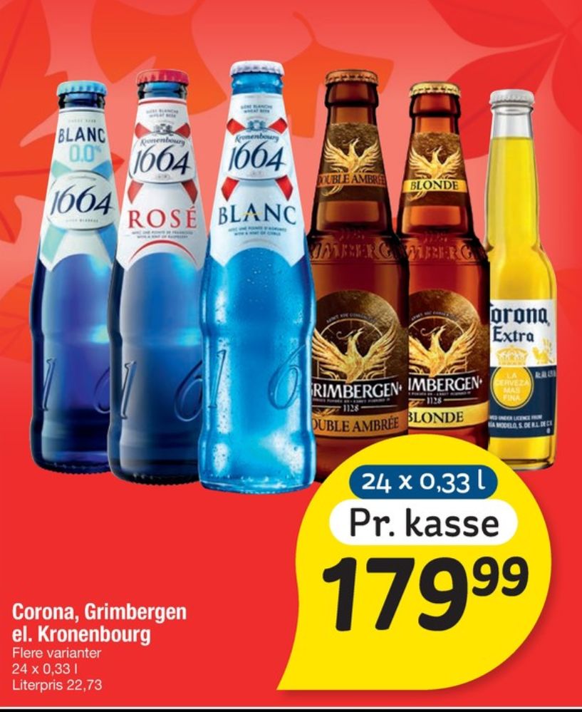 Kronenbourg 1664 Blanc 0,0%, Øl - Alkoholfri 24 pk.