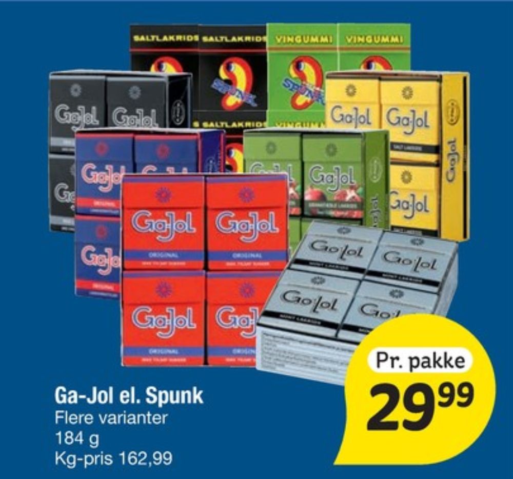 Spunk, Pastiller Vingummi
