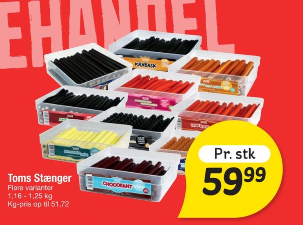 Toms Kokosdrøm, Slikstænger
