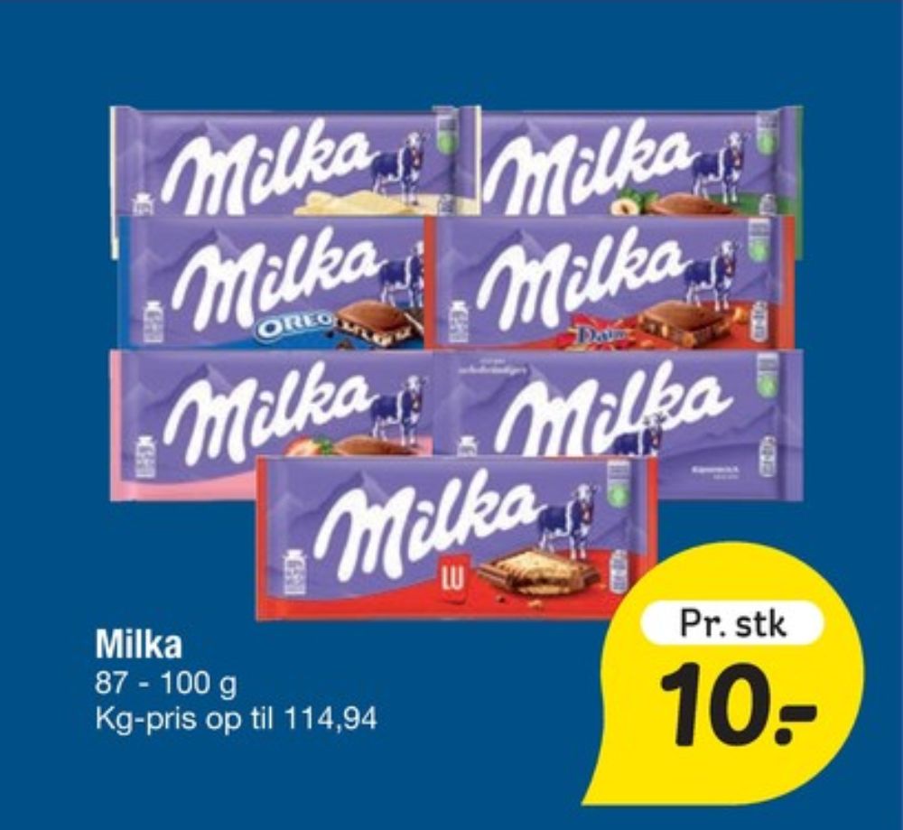 Milka, Chokoladeplade Hvid Chokolade