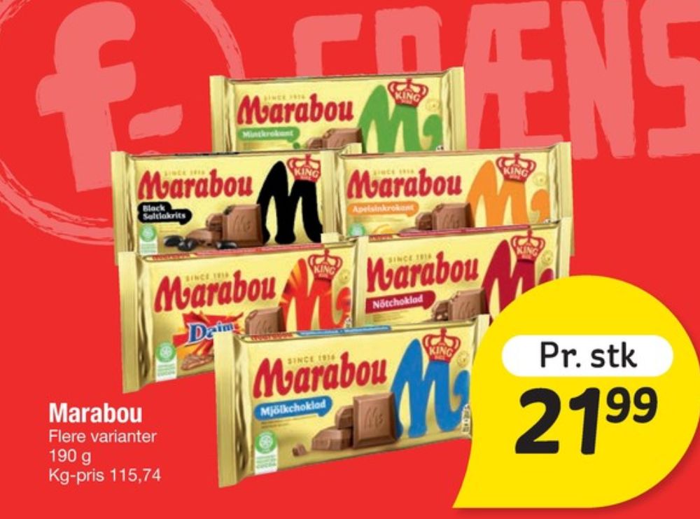 Marabou, Chokoladeplade Appelsin Krokant