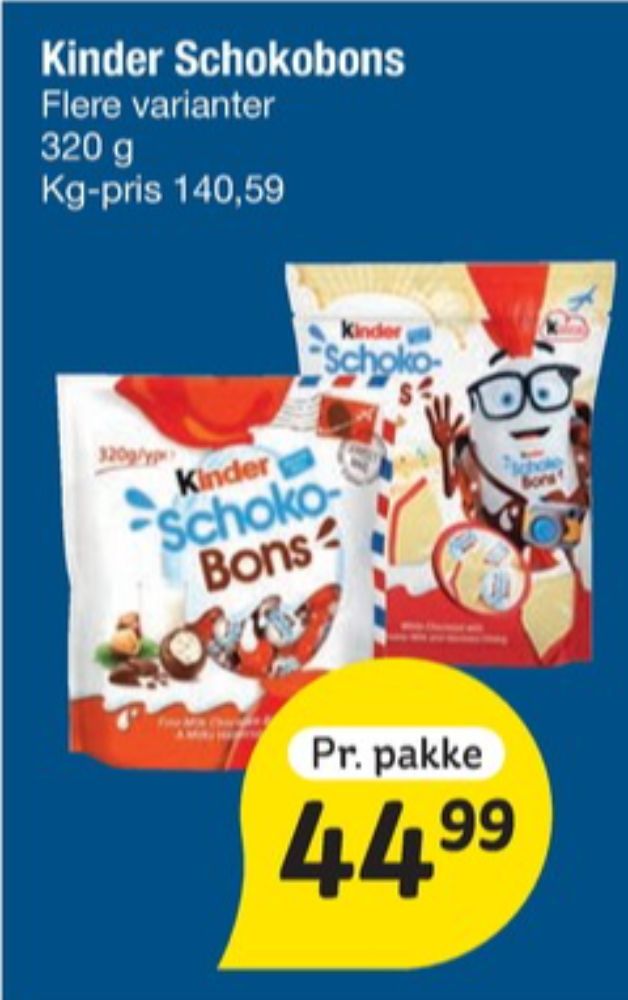 Kinder Schoko Bons, Chokoladeposer