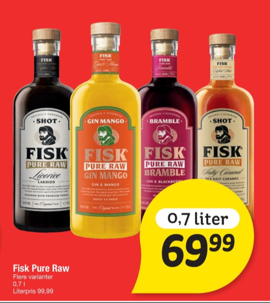 Fisk Pure Raw Licorice, Shots