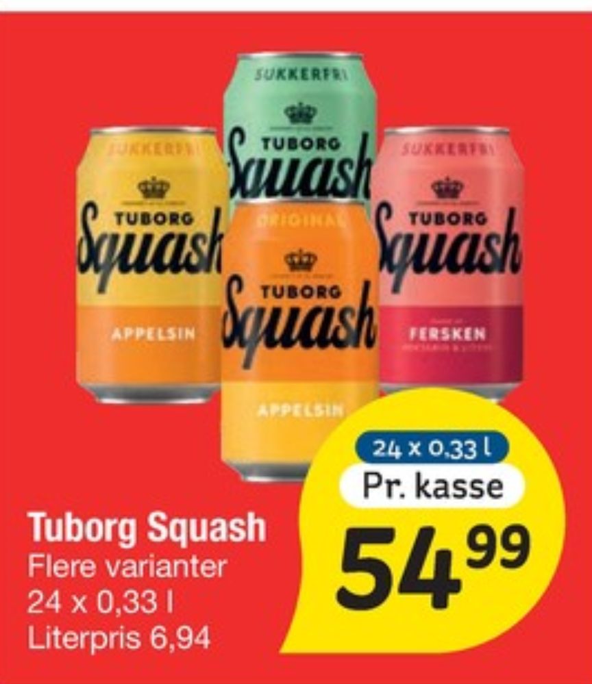 Tuborg Squash, Appelsinsodavand 24 pk.