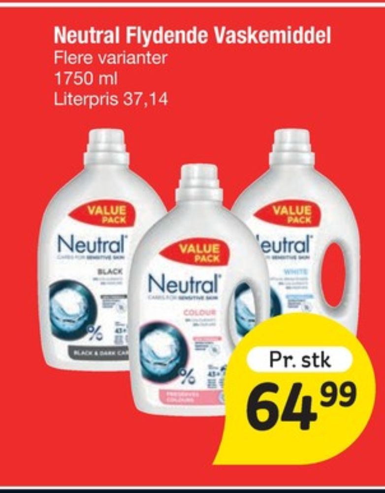 Neutral, Vaskemiddel-flydende