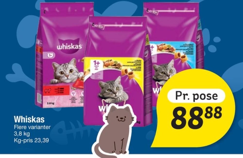 Whiskas, Kattefoder