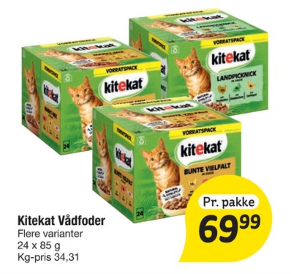 Kitekat, Kattefoder