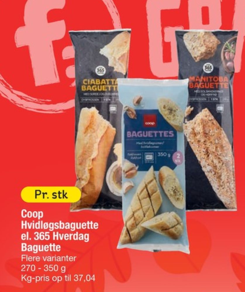 Coop 365, Baguetter med Hvidløgsfyld