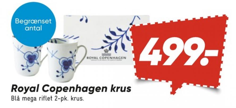 Royal Copenhagen Blå Mega Riflet, Krus