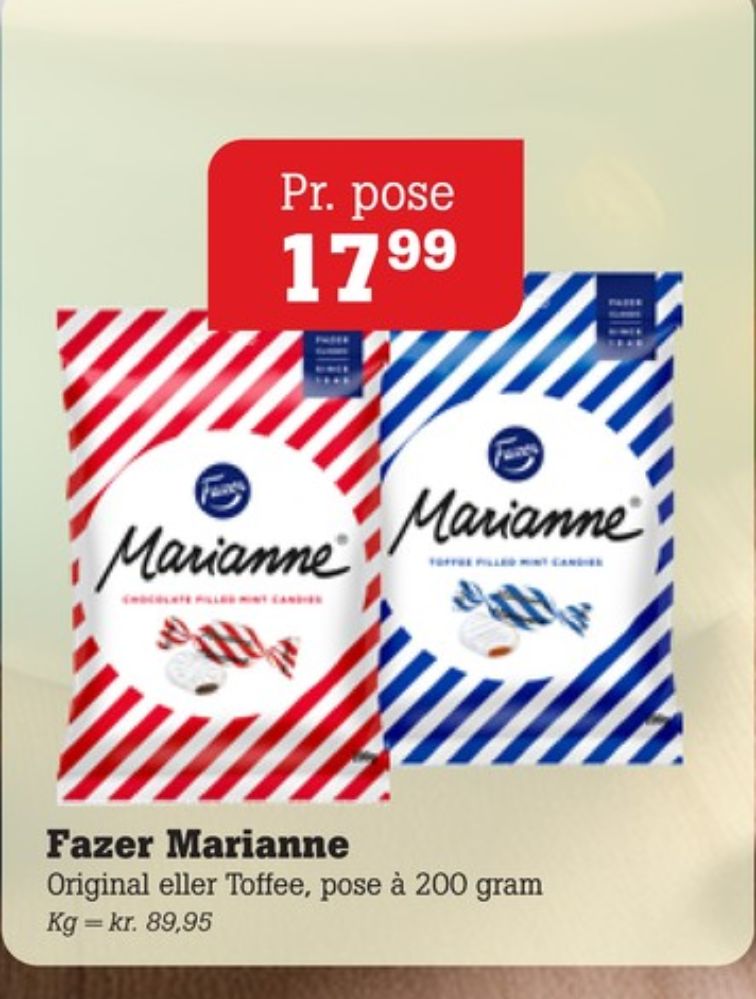 Fazer Marianne, Bolsjer Mint Toffee