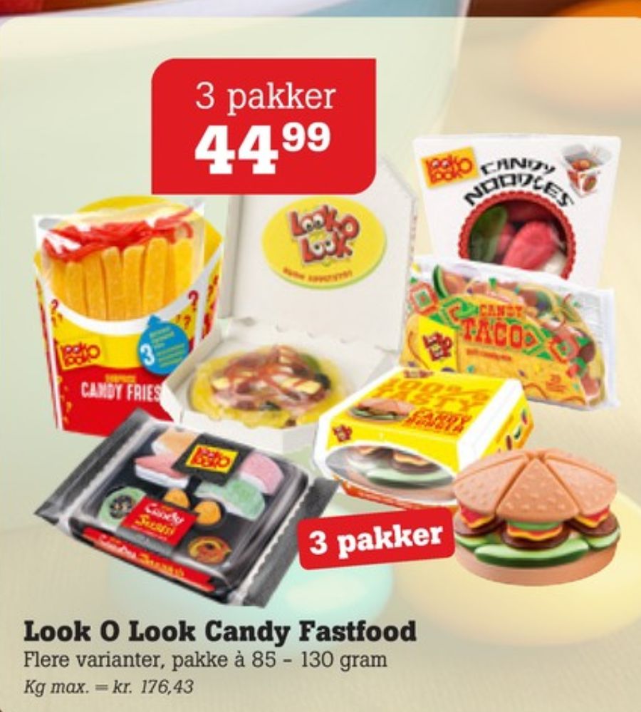 Look O Look Candy Burger, Slik