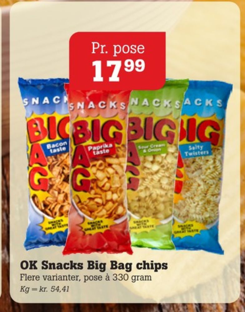 OK Snacks, Big Bag Salty Twisters