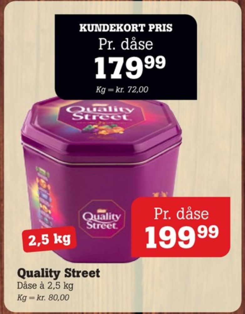Quality Street, Dessertchokolade