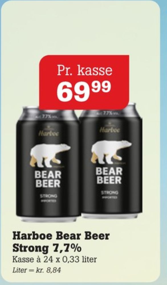 Harboe Bear Beer, Øl 24 pk.