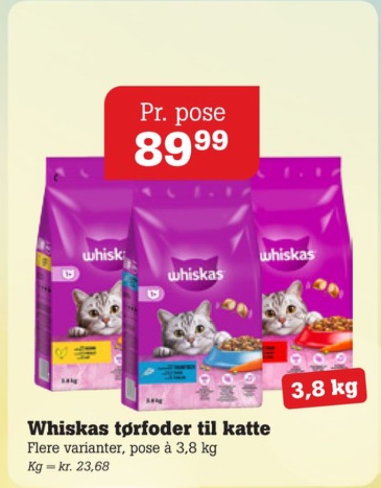 Whiskas, Kattefoder