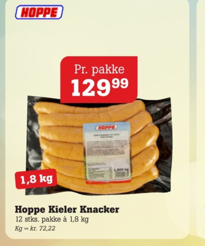 Hoppe, Knækpølser